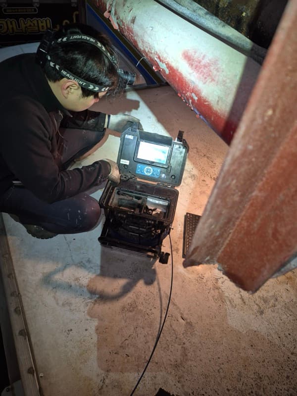 싱크대 막힘 시공 현장 2